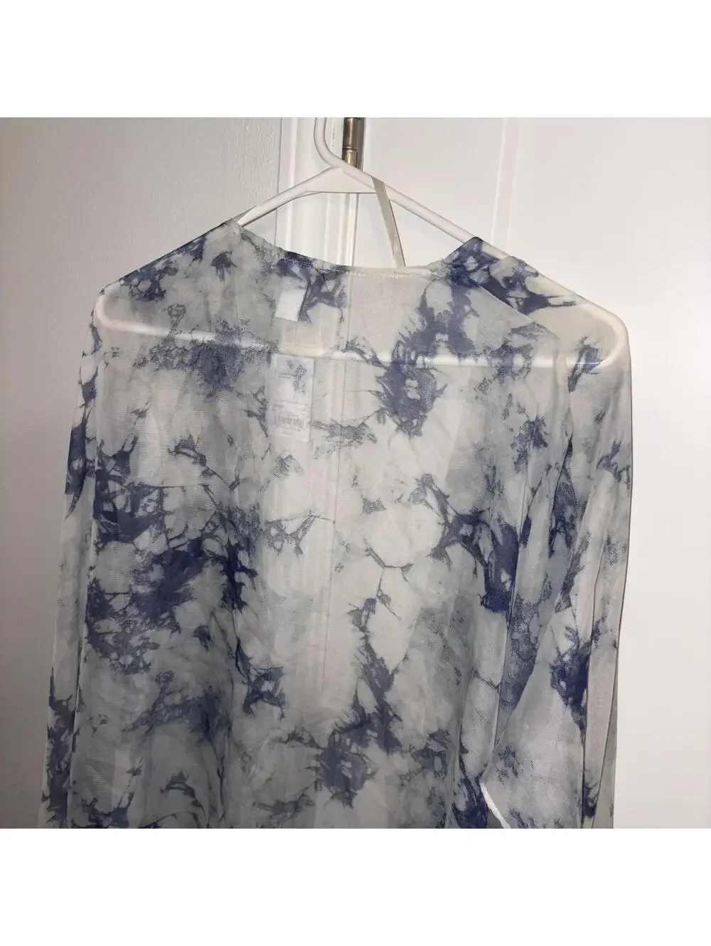 Sonoma New $50 One Size Open Front Sheer Tie-Dye Kimono Cardigan Womans - Picture 3 of 9